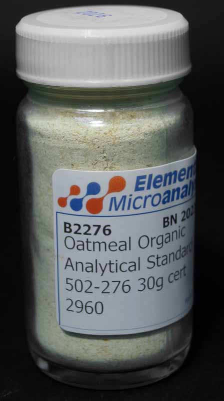 Oatmeal Organic Analytical Standard 502-276 30g cert 240726